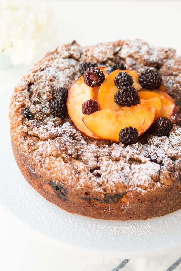 Blackberry Peach Cobbler Coffee Cake