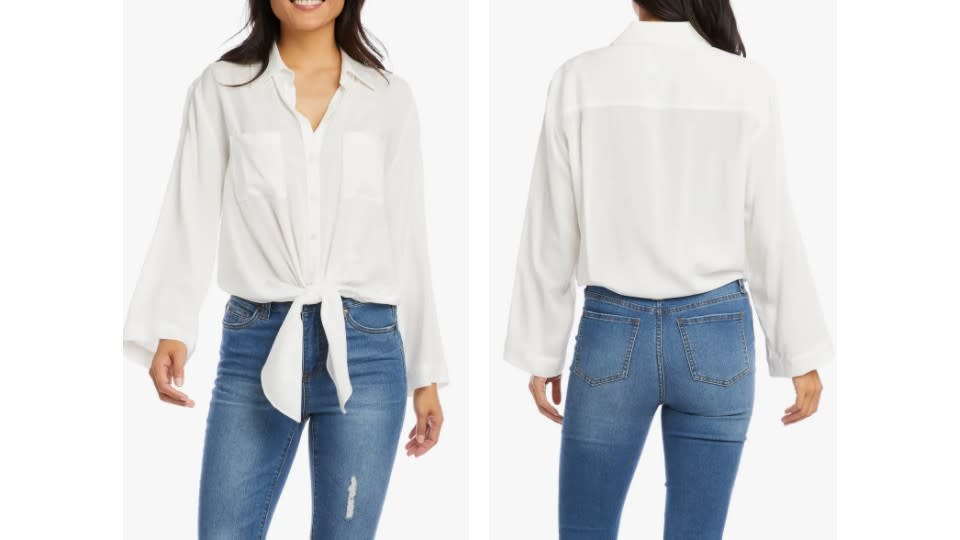 Karen Kane Tie-Front Button-Up Shirt - Nordstrom, $59 (originally $98)