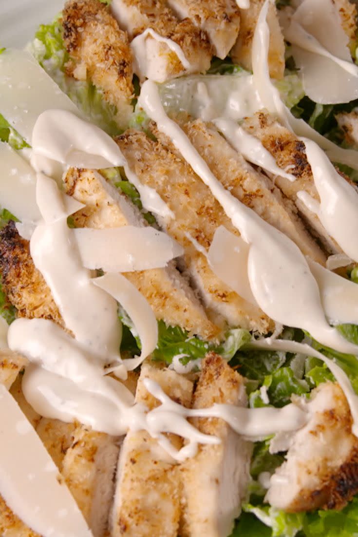 <p>Your favorite salad just got an awesome new upgrade.</p><p>Get the recipe from <a href="/cooking/recipe-ideas/recipes/a48729/crispy-chicken-caesar-recipe/" data-ylk="slk:Delish;elm:context_link;itc:0;sec:content-canvas" class="link ">Delish</a>.</p>