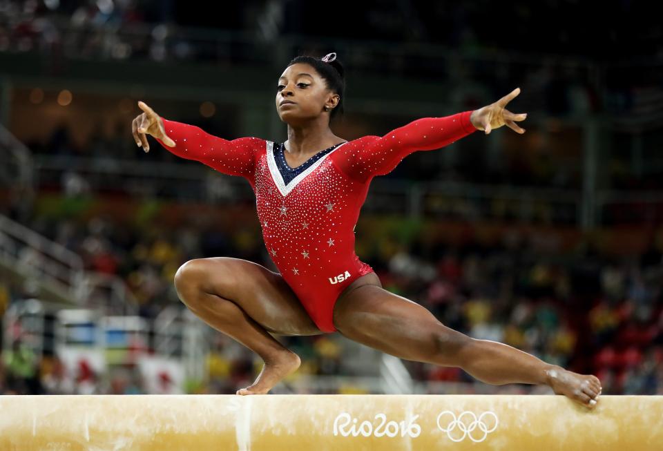 <p>Biles, la gimnasta más condecorada de la historia, agregó que “nunca le ha dicho eso a nadie”.</p> (Getty Images)