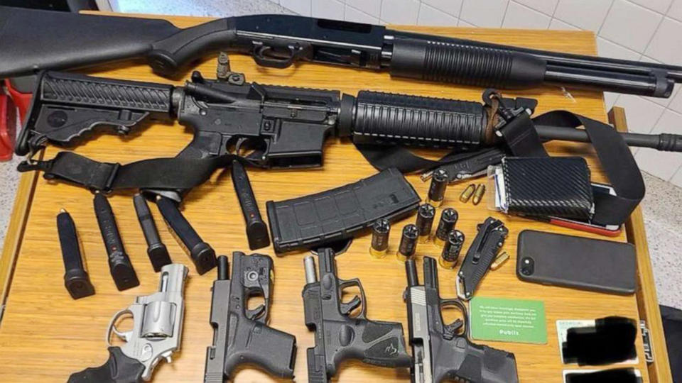 Atlanta Police Department have confirmed that these weapons were seized from the suspect at a Publix supermarket on Wednesday March 24, 2021. (via Atlanta Police Department)