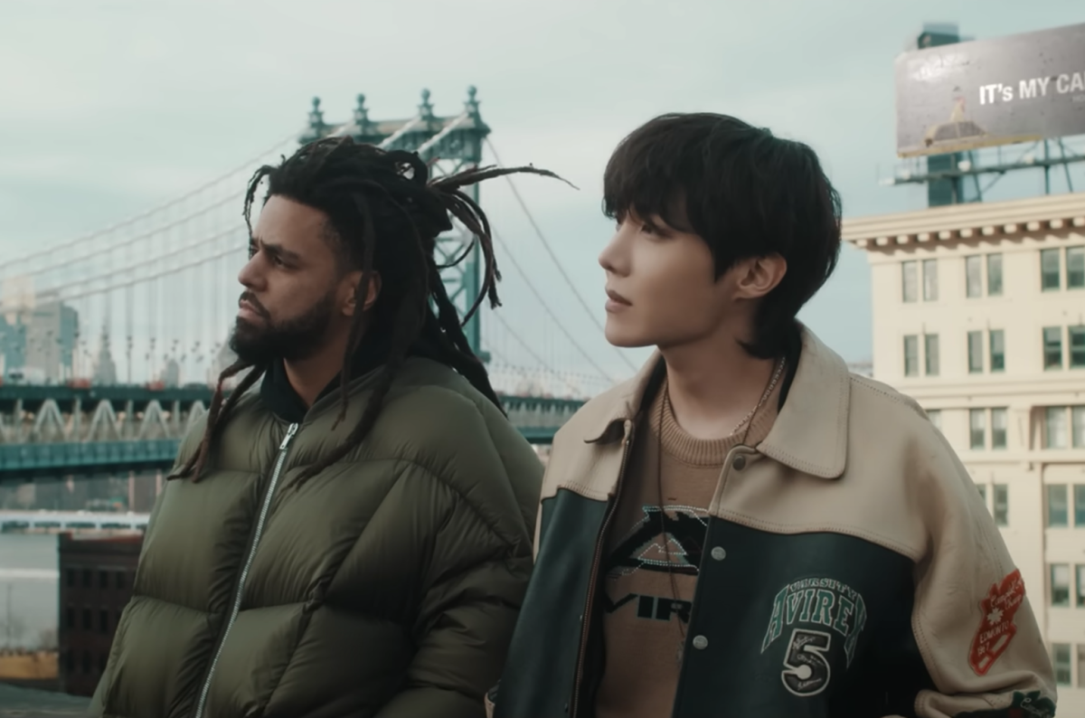 BTS' J-Hope Nervous to Meet His 'Muse' J. Cole in Behind-The-Scenes 'On The  Street' Video