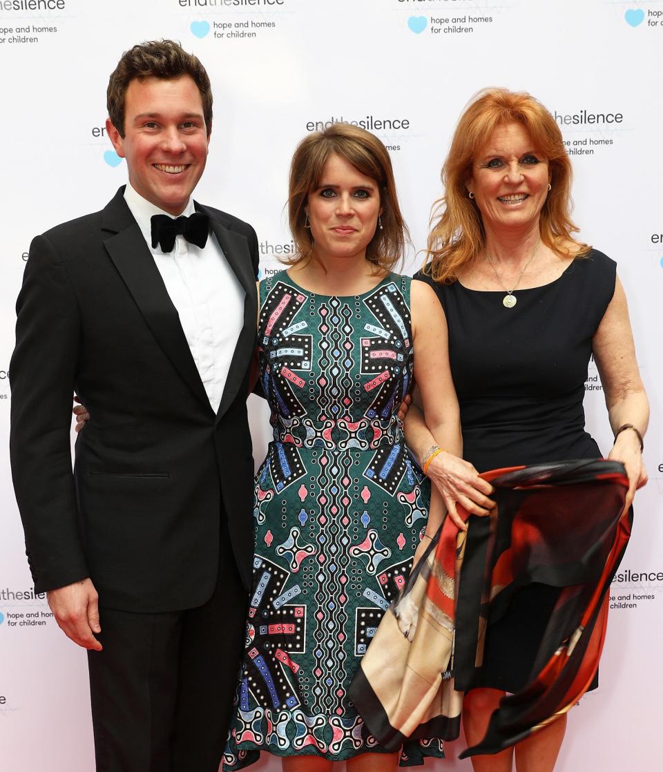 Sarah, Duchess of York, Princess Eugenie and Jack Brooksbank