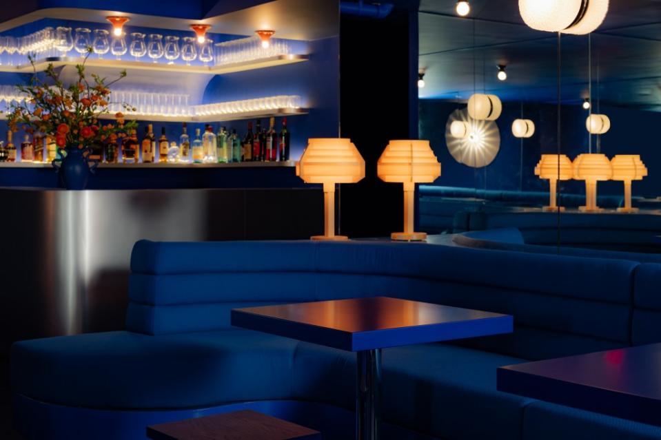 The new Only Love Strangers cocktail lounge serves up jazz-inspired cocktails — and plenty of cobalt blue. Heidi Bridge