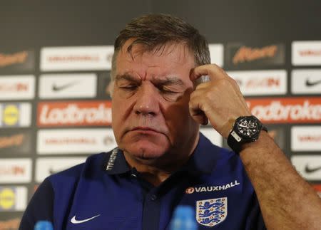 Britain Football Soccer - England - Sam Allardyce Press Conference - St. George’s Park - 29/8/16 England manager Sam Allardyce during the press conference Action Images via Reuters / Carl Recine