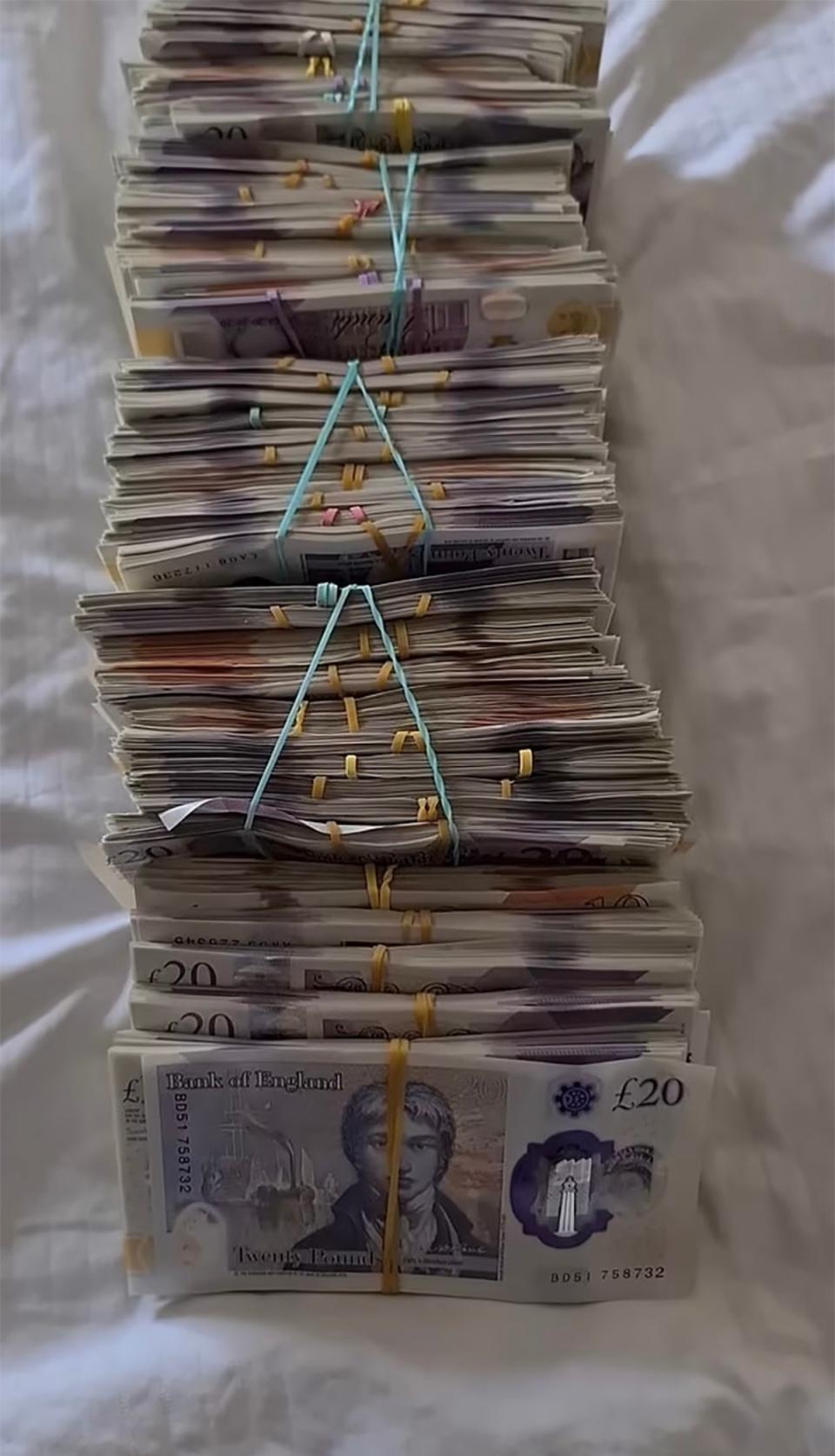 Wads of cash were found at addresses of the criminals (Crown Prosecution Service)