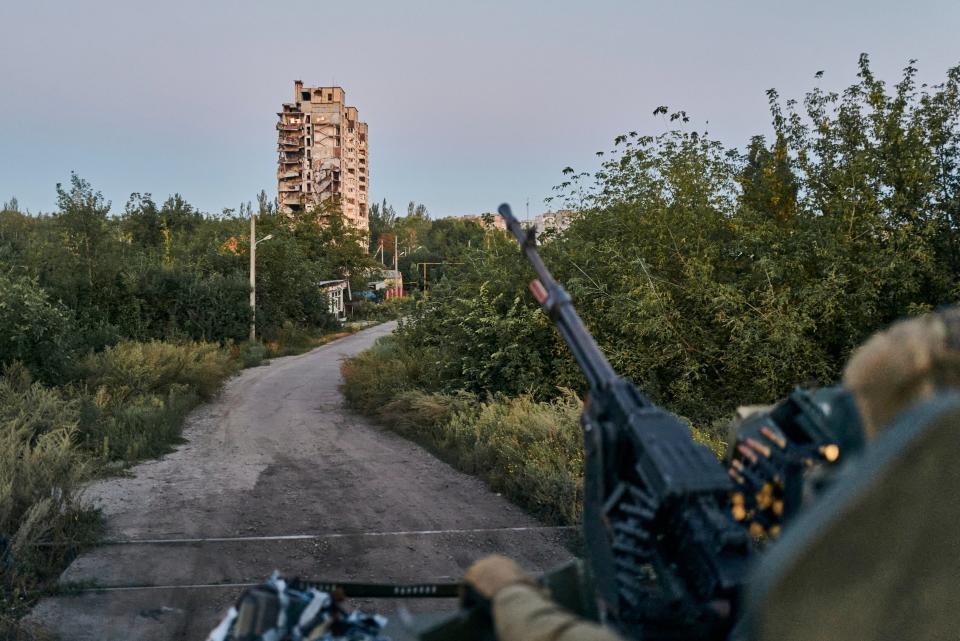 A Ukrainian soldier in his position in Avdiivka in the Donetsk region in August (Copyright 2023 The Associated Press. All rights reserved.)