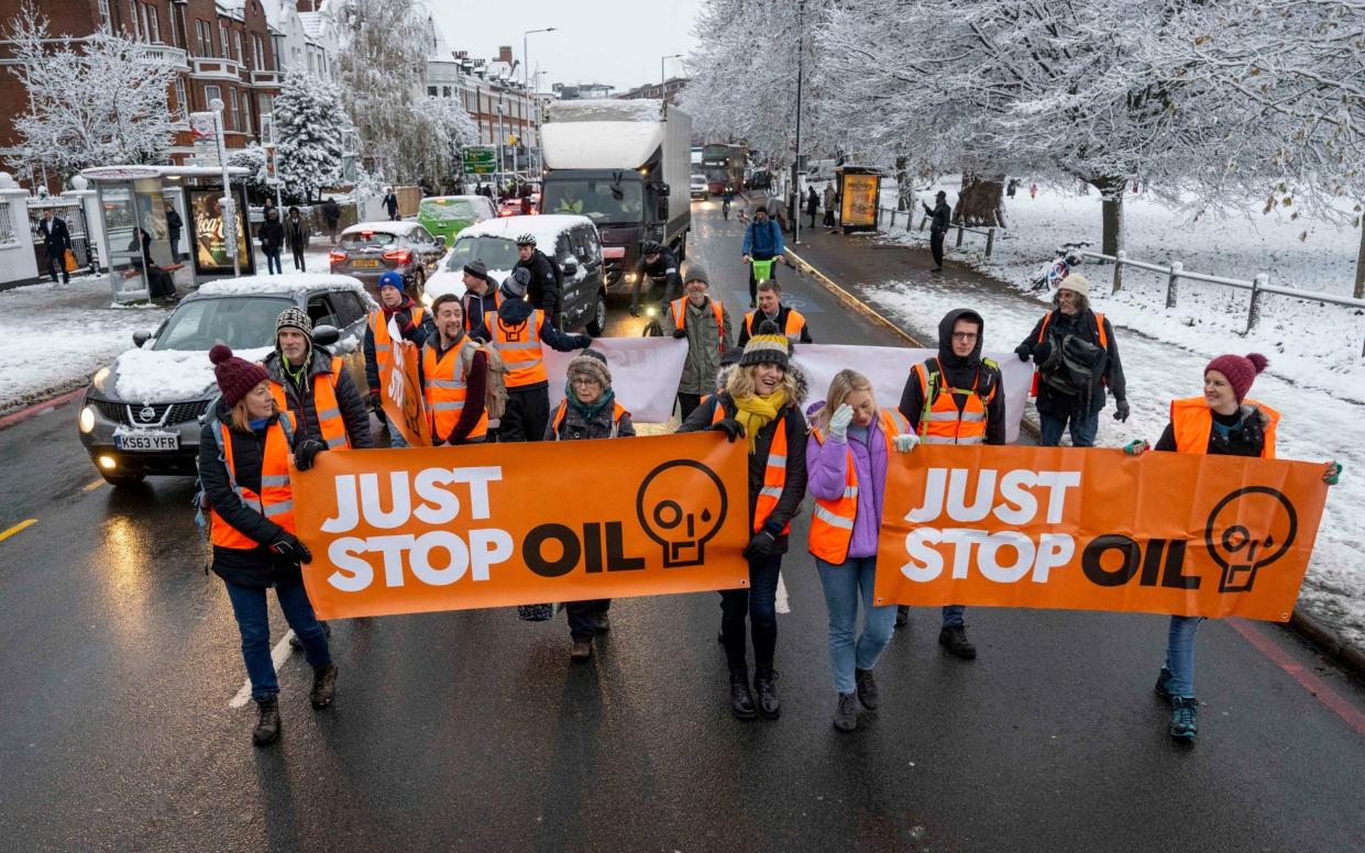 Just Stop Oil slow-walking protest Public Order Bill protest law debate - Paul Grover for The Telegraph