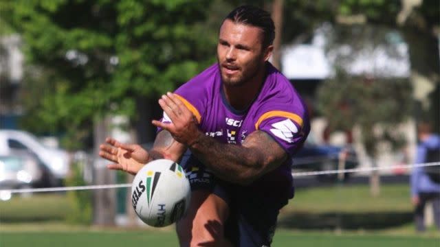 Earl at Storm pre-season training. Pic: Melbourne Storm