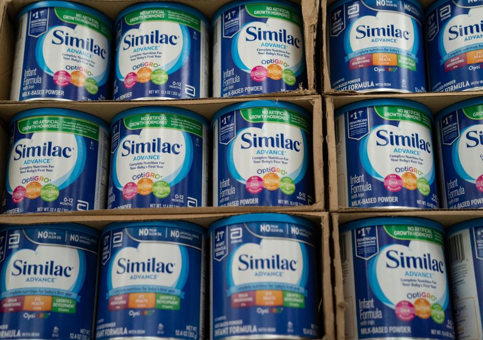 Baby formula in stock at Lafayette Foods in Detroit Monday, May 16, 2022.