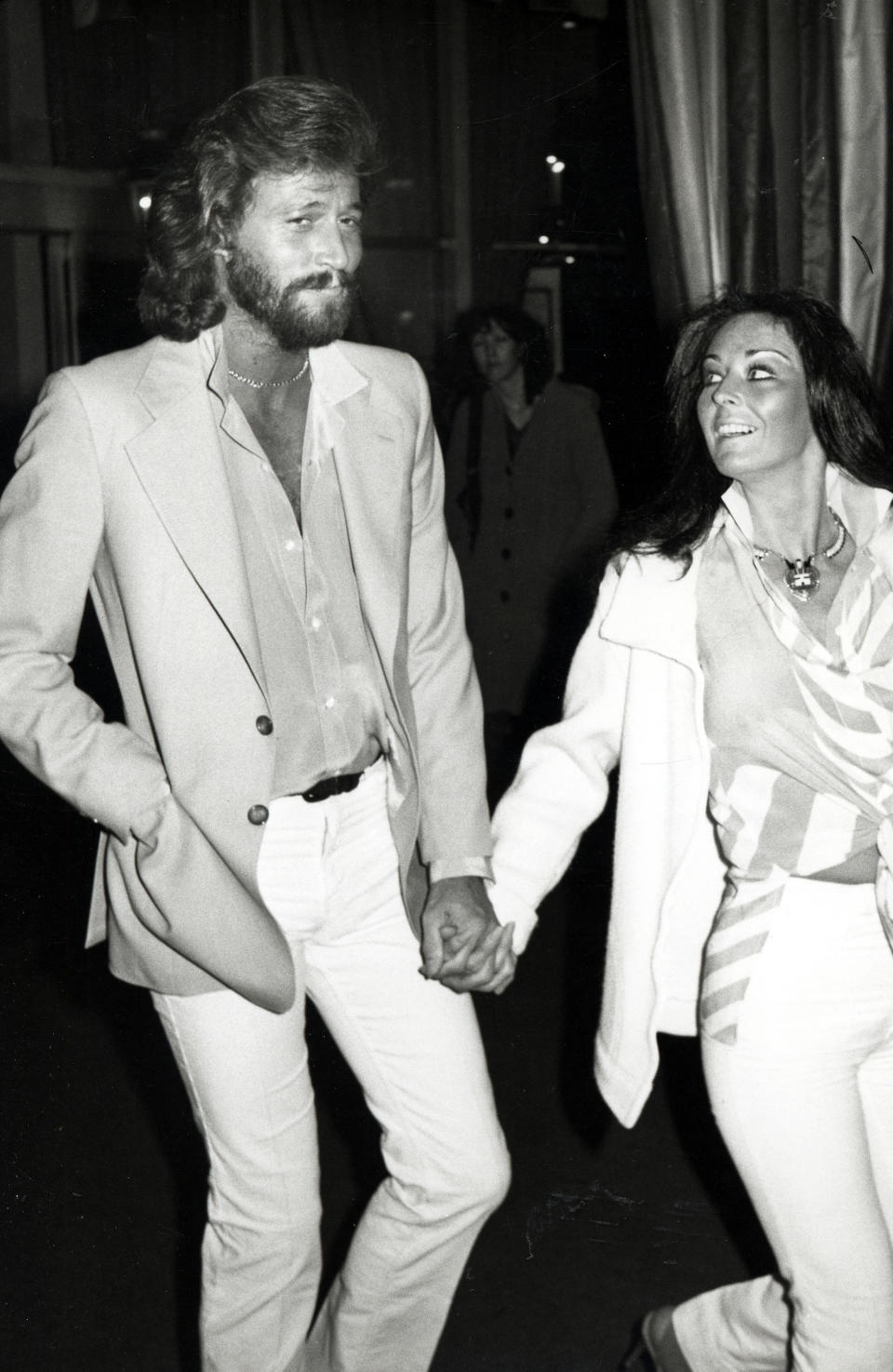 Barry Gibb and Wife Linda Ann Gray Sighting at the Hilton Hotel in Beverly Hills - February 8, 1980