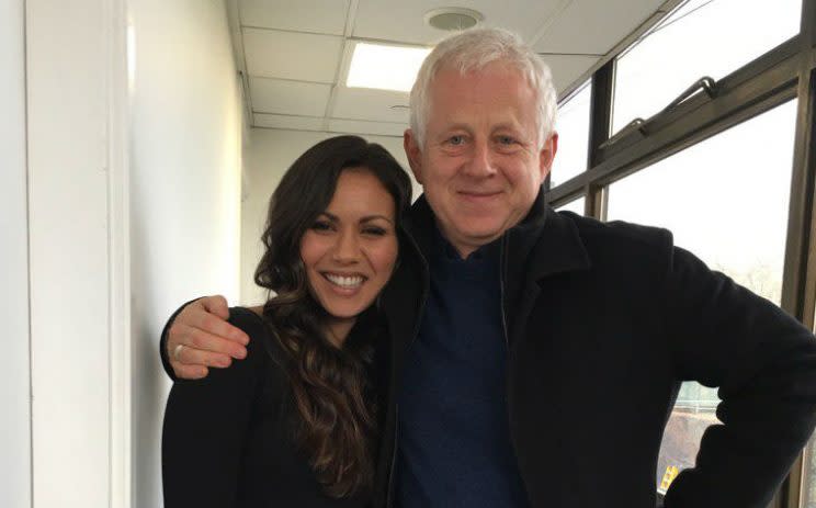 Blast from the past… Richard Curtis with Olivia Olson – Credit: Twitter