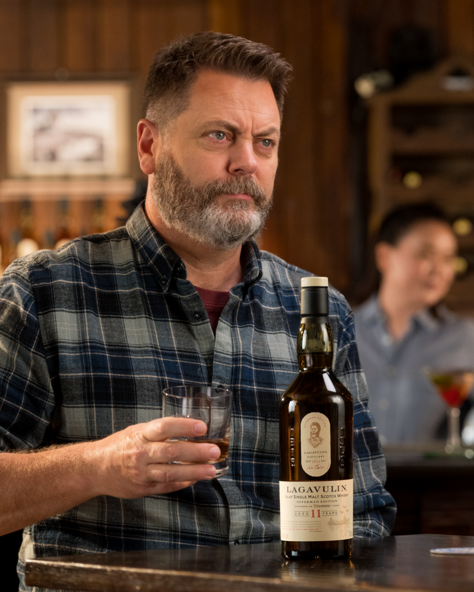 Actor Nick Offerman teamed with single malt scotch maker Lagavulin and Guinness for the Lagavulin Offerman Edition: Guinness Cask Finish, an 11-year-old scotch finished for four months in beer barrels from the Guinness Open Gate Brewery in Maryland.