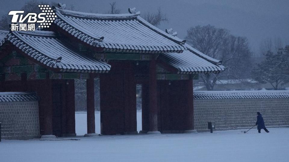 白雪紛飛是韓國人冬日的日常。（圖／達志影像美聯社）