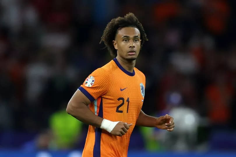 Joshua Zirkzee during Euro 2024 with the Netherlands.