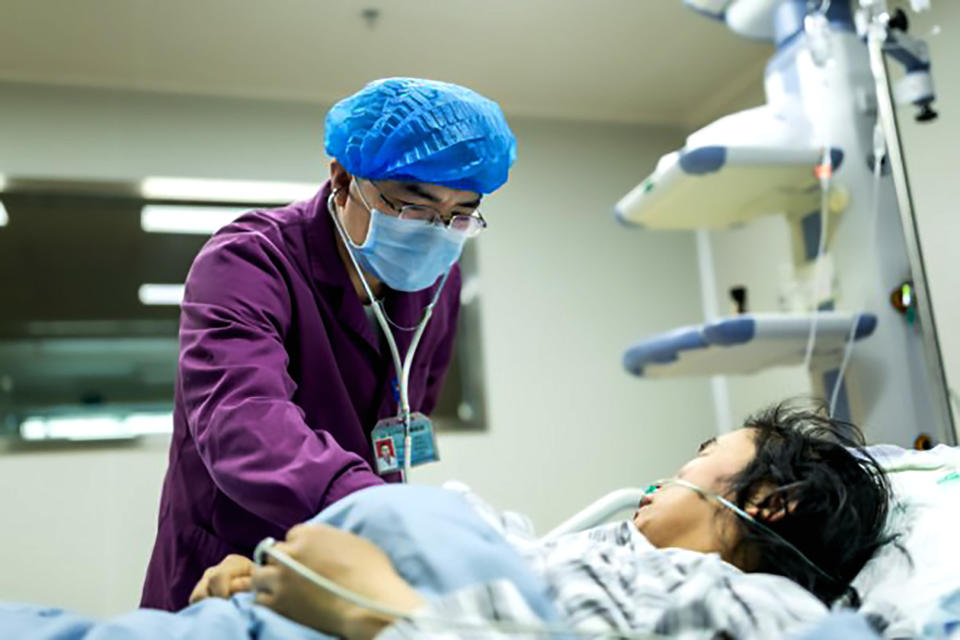 Zeng, a Chinese alternative medicine enthusiast, was rushed to the intensive care unit after using a home IV drip to inject the juice of 20 different fruits into her bloodstream. Source: Australscope