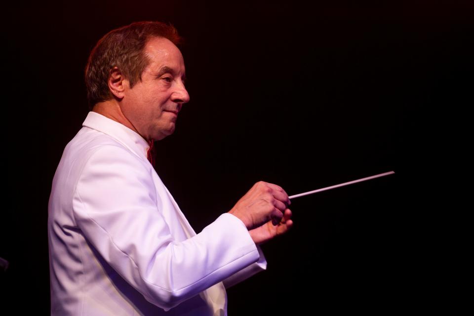 Lancaster Festival Orchestra conductor Gary Sheldon conducts the orchestra in this Eagle-Gazette file photo. This summer's festival will mark Sheldon's last as he and the festival have mutually agreed to part ways.