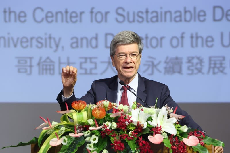 <cite>2023年8月3日，唐獎永續發展獎得主傑佛瑞·薩克斯（Jeffrey Sachs）出席「經濟正義與環境永續」論壇。（顏麟宇攝）</cite>