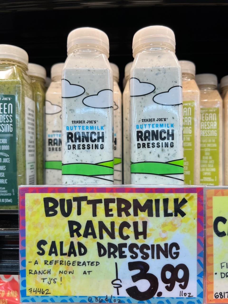 Bottles of Buttermilk Ranch Dressing.