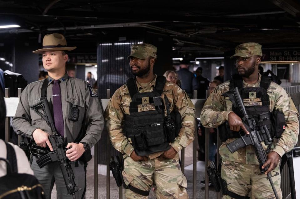 Hundreds of troops will be deployed to the subways. Getty Images