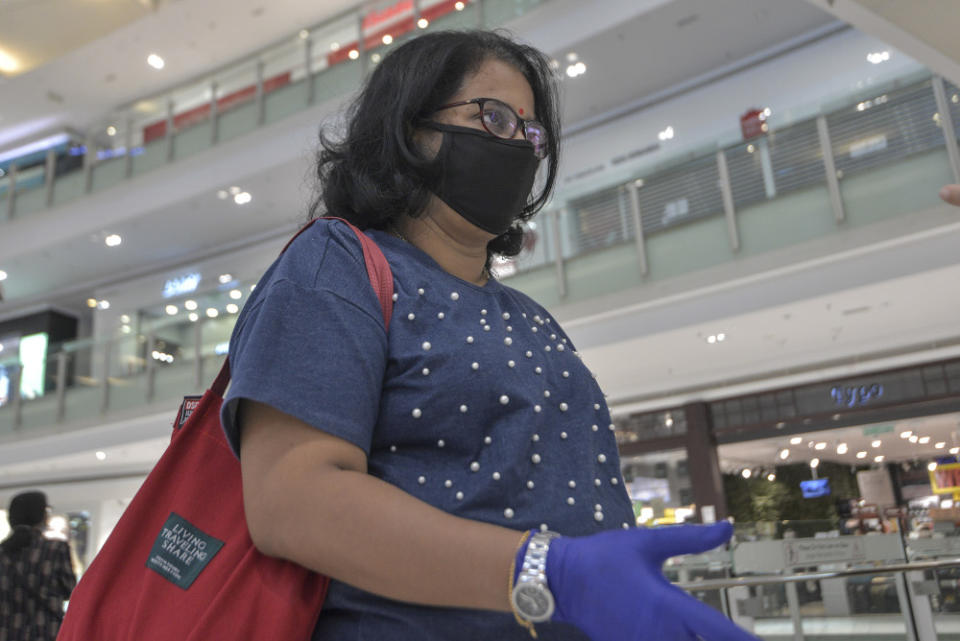 Navamani Thevarajah speaks to a reporter during an interview at Nu Sentral in Kuala Lumpur May 26, 2020 — Picture by Shafwan Zaidon