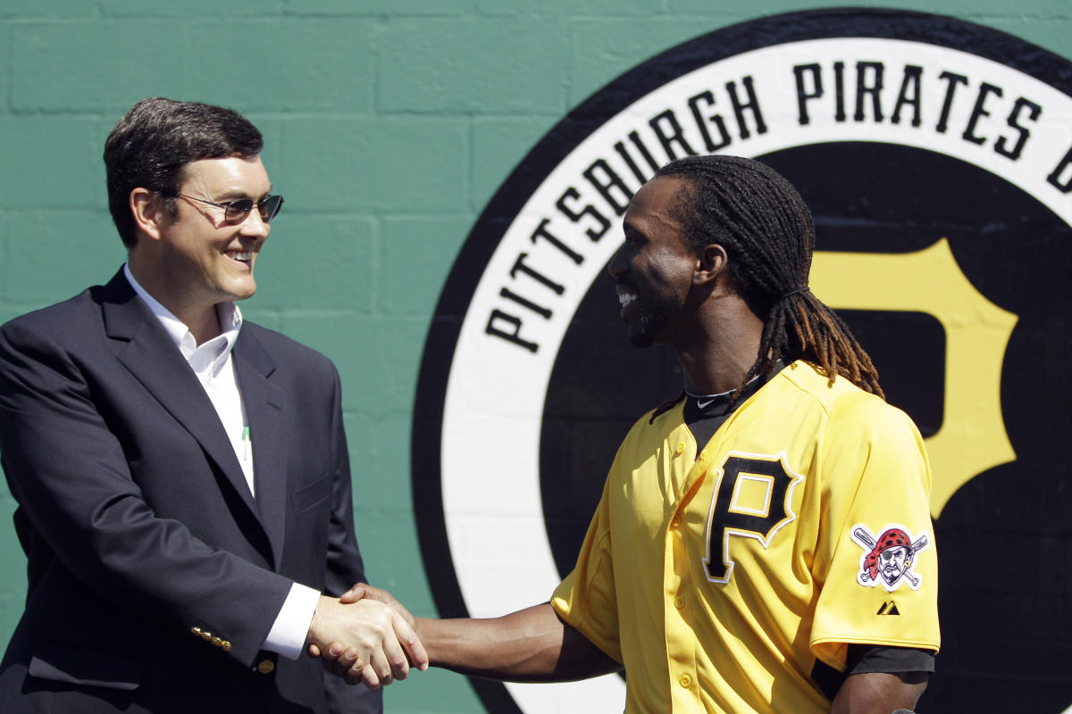 This Pirates fan took a picture with Pirates owner Bob Nutting