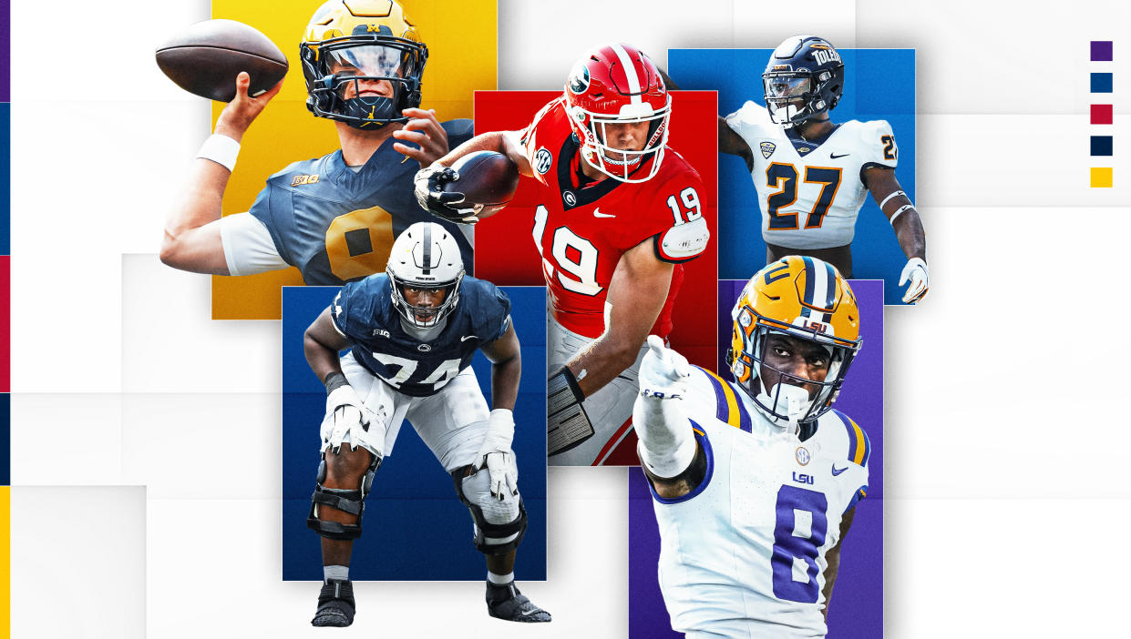 The 2024 NFL scouting combine starts next week. Here are the top storylines to watch. (Mallory Bielecki/Yahoo Sports)
