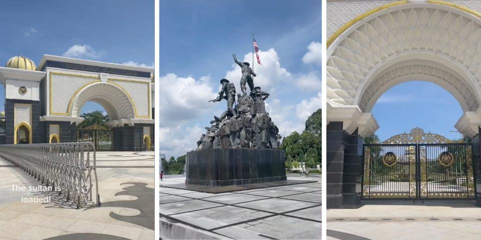 Screenshots of some national monuments in Malaysia