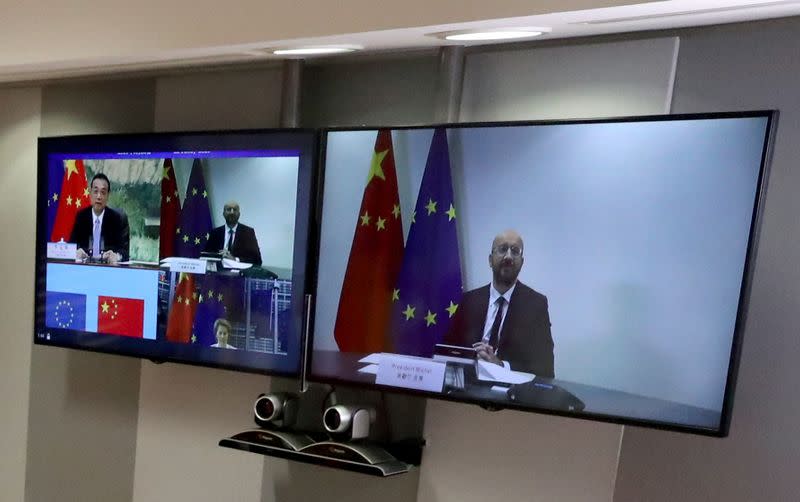 EU holds a virtual summit with China