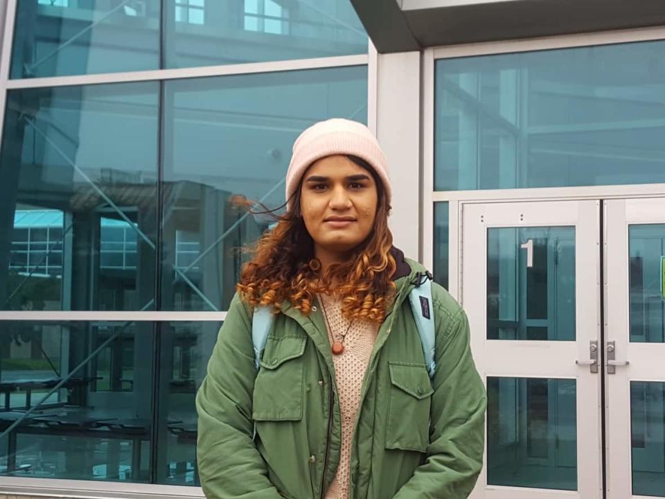 Jiya Chandan is a Memorial University student from India. Chandan is transgender and takes hormone therapy medication. (Henrike Wilhelm/CBC - image credit)