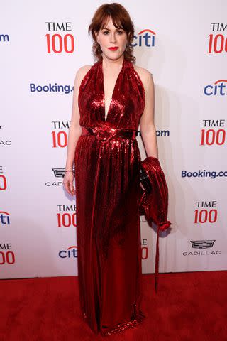 <p>Jemal Countess/Getty</p> Molly Ringwald poses at the 2023 TIME100 Gala in April 2023