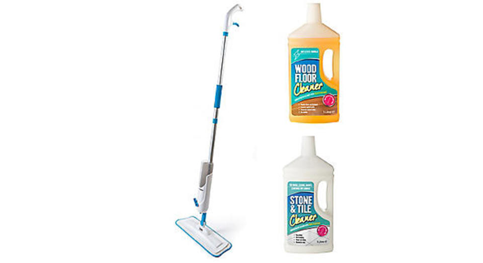 Lakeland Dual Spray Mop and 2 Floor Cleaners