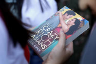 <p>A copy of the ‘Crazy Rich Asians’ book at the Singapore premiere of ‘Crazy Rich Asians’ on 21 August 2018. (PHOTO: Yahoo Lifestyle Singapore) </p>