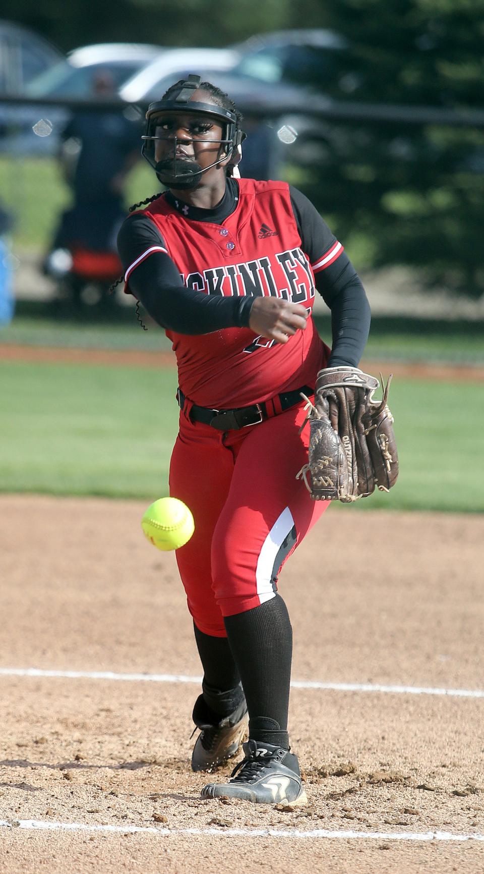 McKinley pitcher Ava Brown delivers against Louisville. 