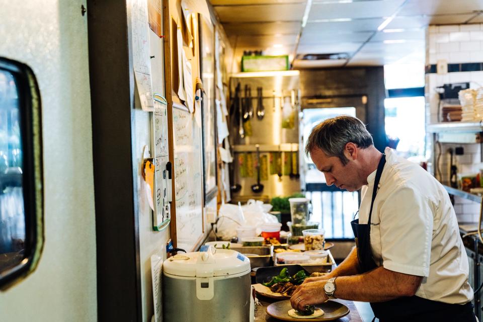 Chef William Dissen owns several North Carolina restaurants, including The Market Place in downtown Asheville.