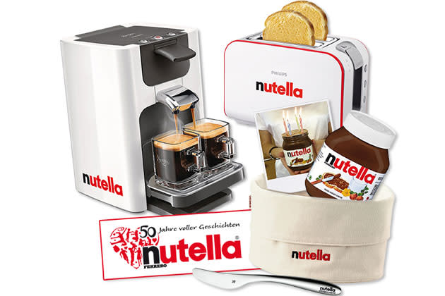 Mitmachen und das große nutella-Paket mit Kaffemaschine, Toaster und vielem mehr gewinnen. (Bild: PR)