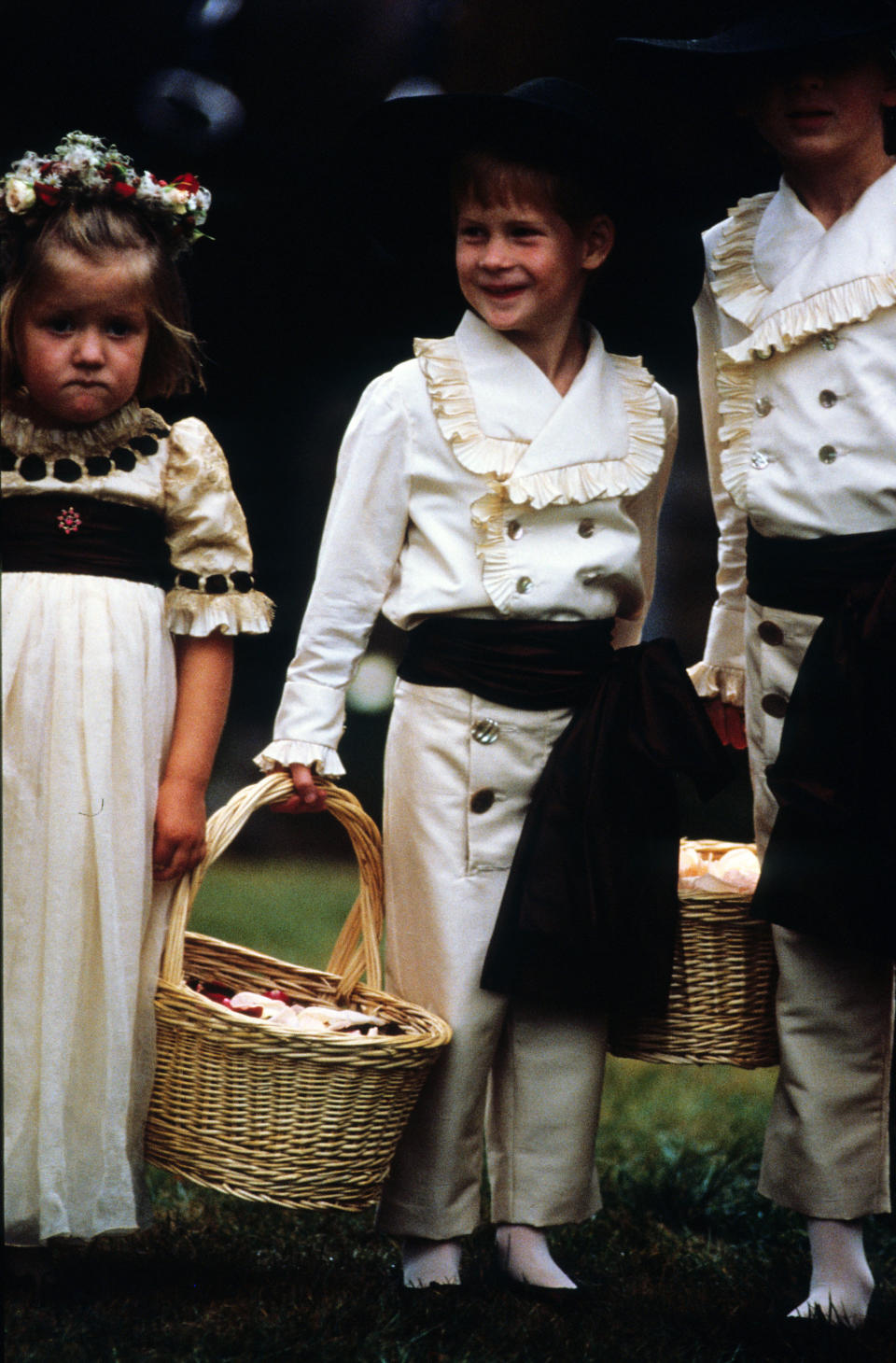 Prince Harry appeared in the wedding&nbsp;alongside his cousins Eleanor and Alexander Fellowes.