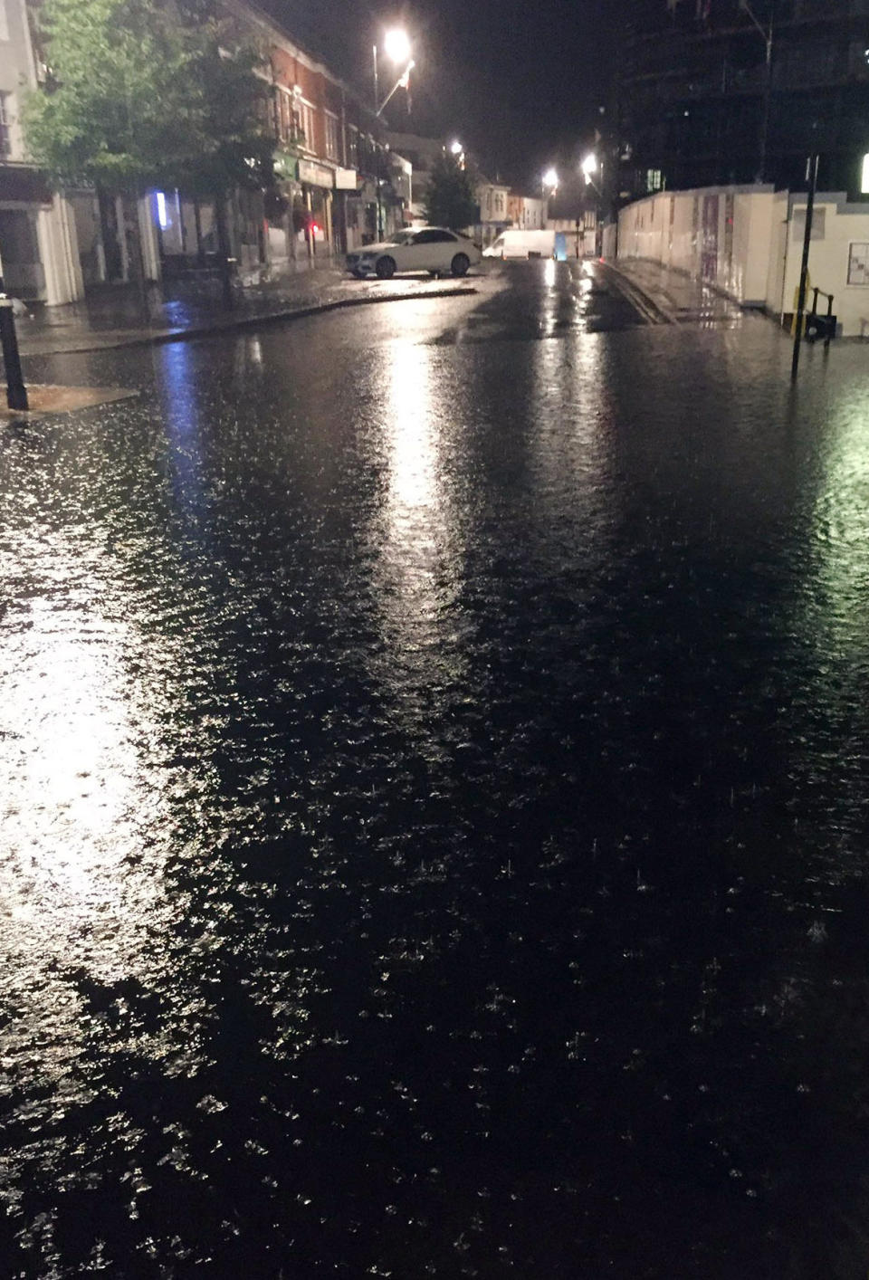 Maidenhead High Street did not escape the floods (SWNS)