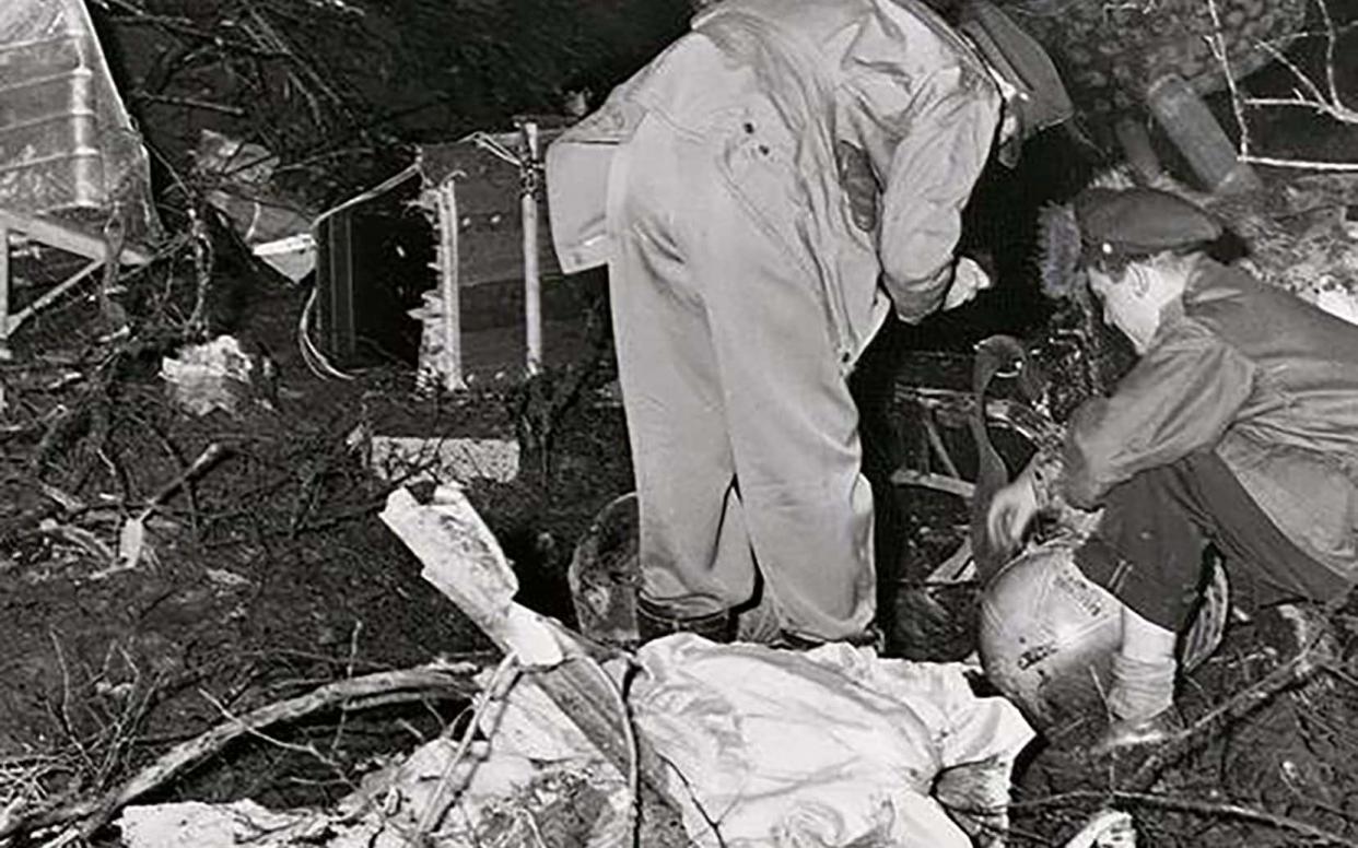 Wreckage of B-17 Flying Fortress nicknamed 