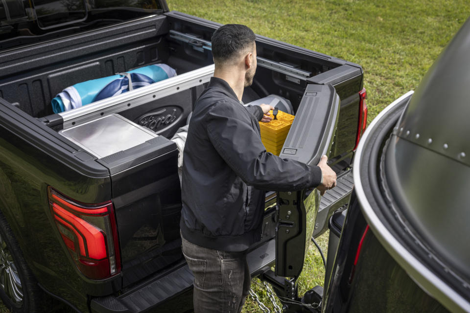 2024 Ford F-150 preproduction model with Ford accessories shown. Available early 2024. Actual production vehicle may vary.  Pro Access Tailgate available Spring 2024. 