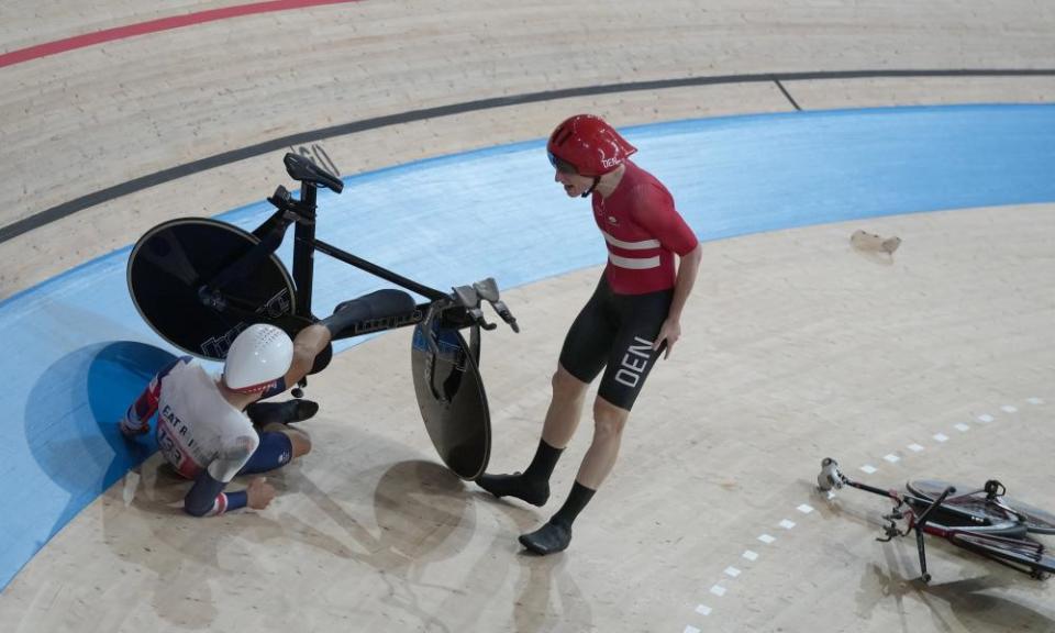 Frederik Madsen losing it with Charlie Tanfield.