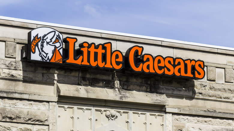 Little Caesars restaurant sign