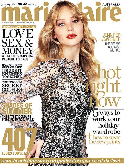 Jennifer Lawrence is marie claire's January 2014 cover star.