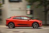 <p>While the EV genus is anchored to Earth by half-ton battery packs, the all-wheel-drive I-Pace builds off that stability with impressive athleticism.</p>