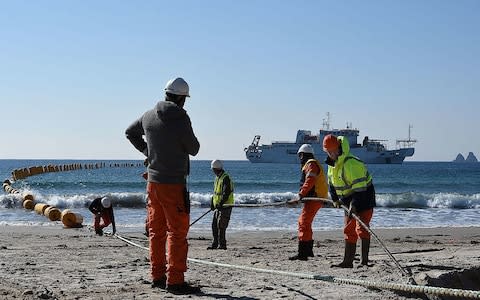 Work on a cable on La Seyne-sur-Mer in the south of France - Credit: Getty