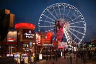<p>At just under 200 feet tall, the <a href="https://www.tripadvisor.com/Attraction_Review-g154998-d664960-Reviews-Niagara_SkyWheel-Niagara_Falls_Ontario.html" rel="nofollow noopener" target="_blank" data-ylk="slk:Niagara SkyWheel;elm:context_link;itc:0;sec:content-canvas" class="link ">Niagara SkyWheel </a>certainly isn't one of the tallest ferris wheels in the world, but it's still unique: It gives passengers a stunning view of Niagara Falls. Each gondola has heating and air-conditioning, so you can visit it year-round to take unique photos of the famed Canadian landmark. </p>