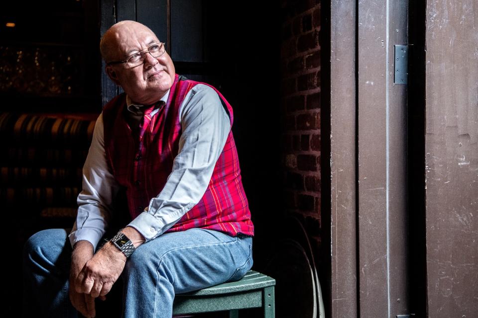 Portrait of Enrique Rosas at Tam O'Shanter. Rosas has been a bartender at Tam O'Shanter for more than 40 years.