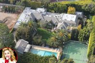<b>Madonna</b><br><b>Beverly Hills, California</b><br><b>Asking Price: $22.5 million<br></b>They don’t call her the Material Girl for nothing. Madonna currently has<a href="http://omg.yahoo.com/blogs/celeb-news/madonna-selling-9-bedroom-beverly-hills-mansion-22-230400787.html" data-ylk="slk:another mansion on the market;elm:context_link;itc:0;sec:content-canvas;outcm:mb_qualified_link;_E:mb_qualified_link;ct:story;" class="link  yahoo-link"> <em>another</em> mansion on the market</a>, her 9-bedroom, 15-bath Beverly Hills mansion. According to <a href="http://www.redfin.com/CA/Beverly-Hills/9425-Sunset-Blvd-90210/home/6822725" rel="nofollow noopener" target="_blank" data-ylk="slk:Redfin;elm:context_link;itc:0;sec:content-canvas" class="link ">Redfin</a>, how much the 54-year-old paid for the house back in 2003 was never disclosed, but the real estate website estimates the purchase price to have been somewhere around $14 million. The 17,000-square-foot abode contains two living rooms, a two-story dining room, a “junior dining room”, two guest houses, and a 500-foot gated tree-lined driveway, all on 1.25 acres. And you know you’ve really arrived when your house has “assistants’ offices,” as this one does. And don't forget the tennis court, screening room, private gym, and “resort-size” pool.