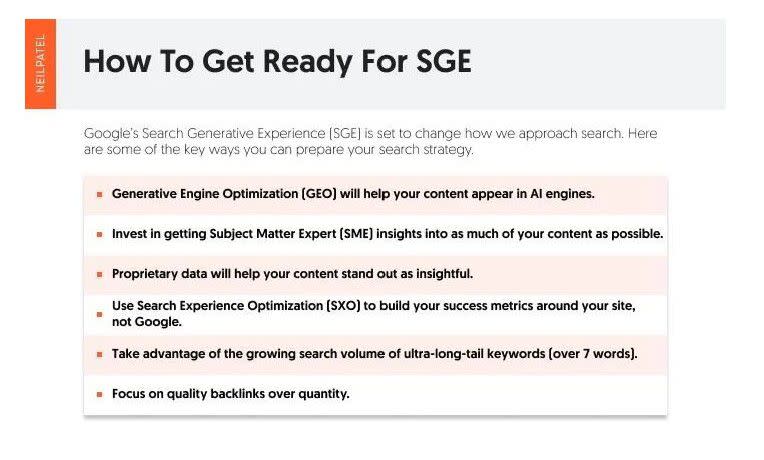 Build a strategy to put your content front and center in AI experiences like SGE