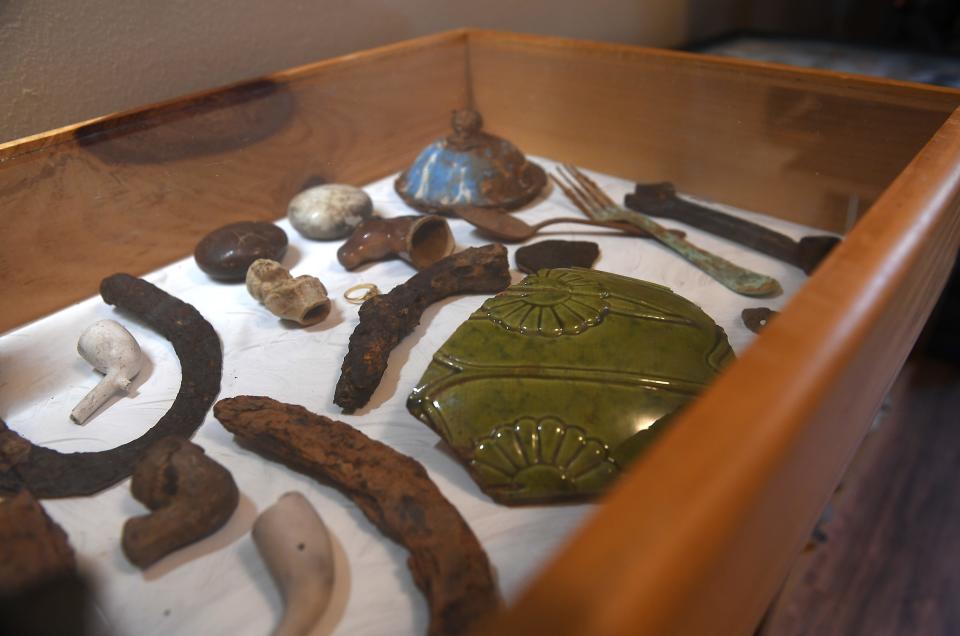 Thomas Townsend is a Spartanburg native who has a large collection of history and memorabilia items. He finds many of his pieces in local rivers and lakes when the water levels change and reveal many of these treasures. 